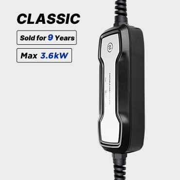 BESEN PCD020 classic portable electric vehicle charger, with a max power output of 3.6kW. Sold for 9 years.